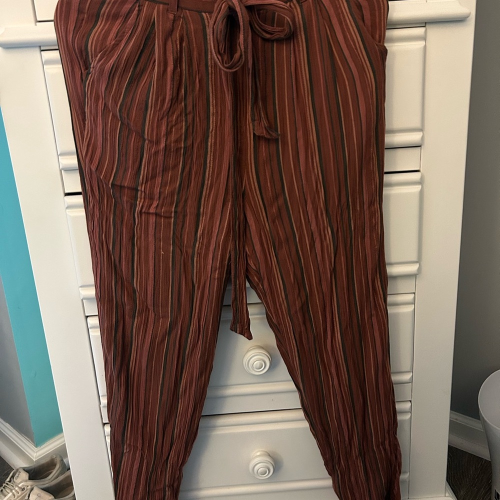 American Eagle Outfitters Brown Striped Pants